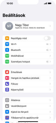 Válaszd a Bluetooth lehetőséget.