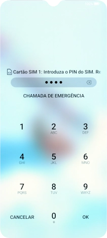 Se necessário, introduza o código PIN e prima OK.
