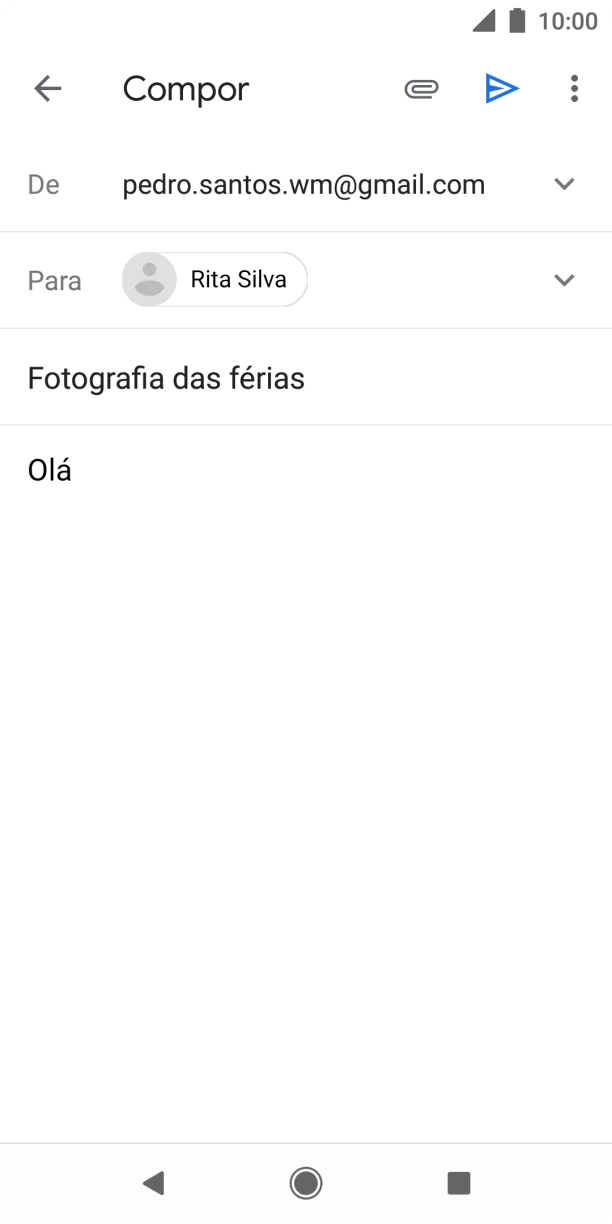 Prima o ícone de anexo.