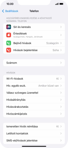 Válaszd a Hívásvárakoztatás lehetőséget.
