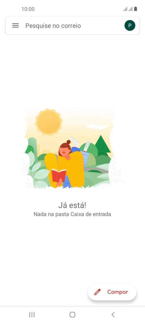 Prima o ícone de conta de e-mail.