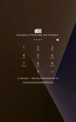 Se necessário, introduza o código PIN e prima o ícone para aceitar.