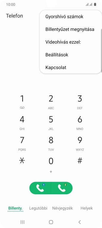 Válaszd a Beállítások lehetőséget.