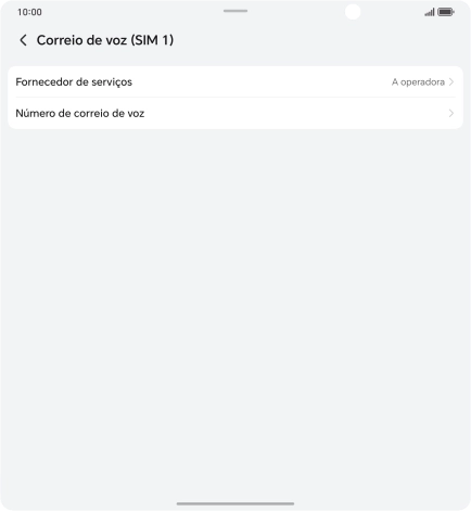 Prima Número de correio de voz.