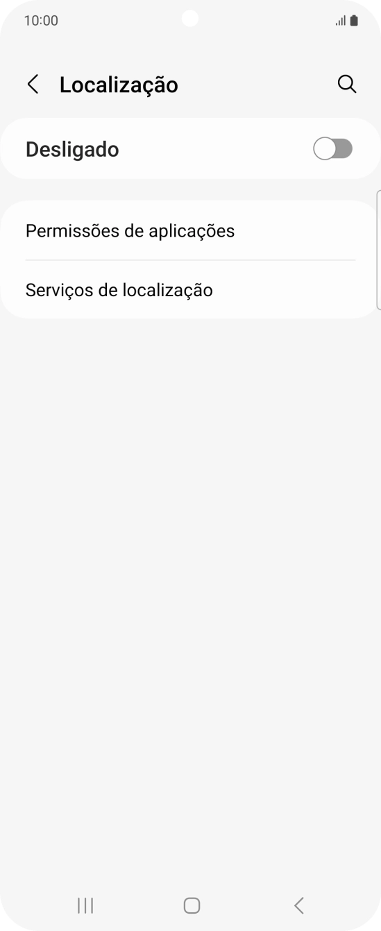 Prima o indicador para ativar ou desativar a função.