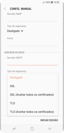 Prima TLS para ativar a função.
