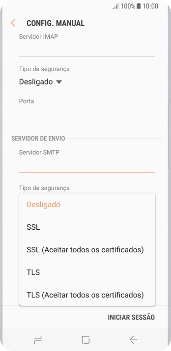 Prima TLS para ativar a função.
