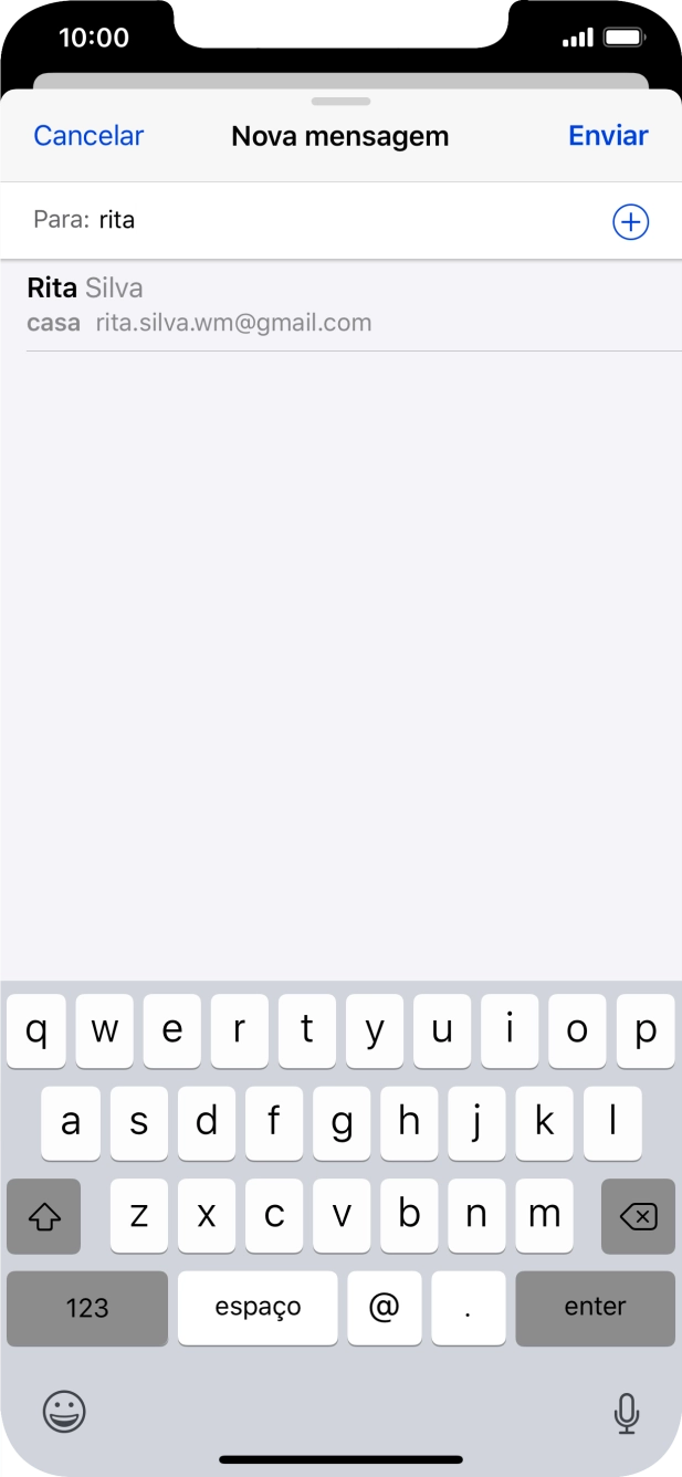 Prima o contacto pretendido.
