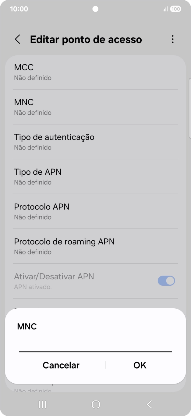 Introduza 01 e prima OK.