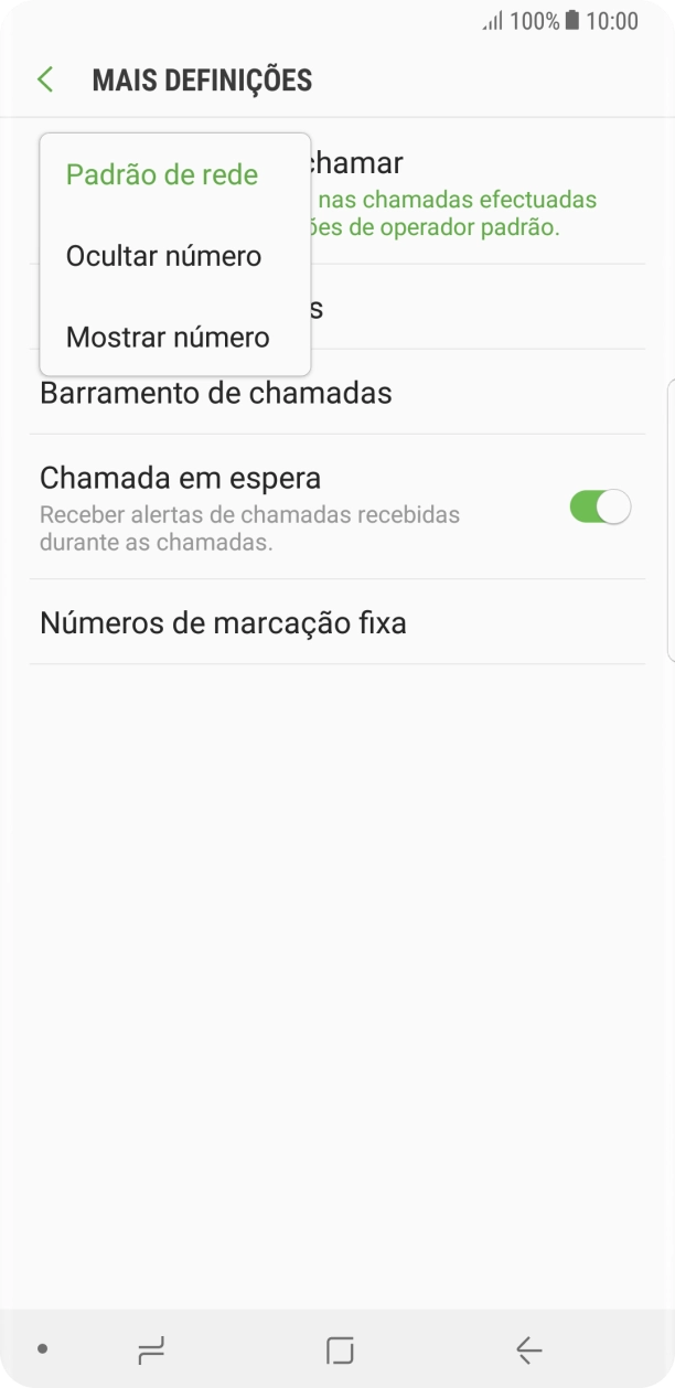 Prima Mostrar número para ativar a visualização do seu número.