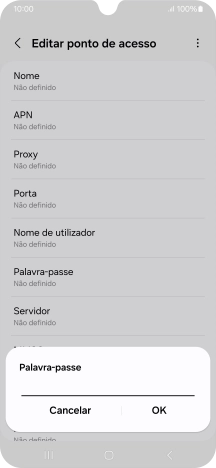 Introduza vodafone e prima OK.
