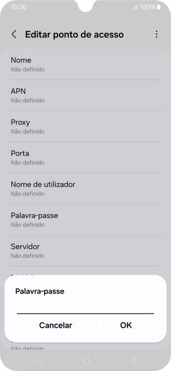 Introduza vodafone e prima OK.