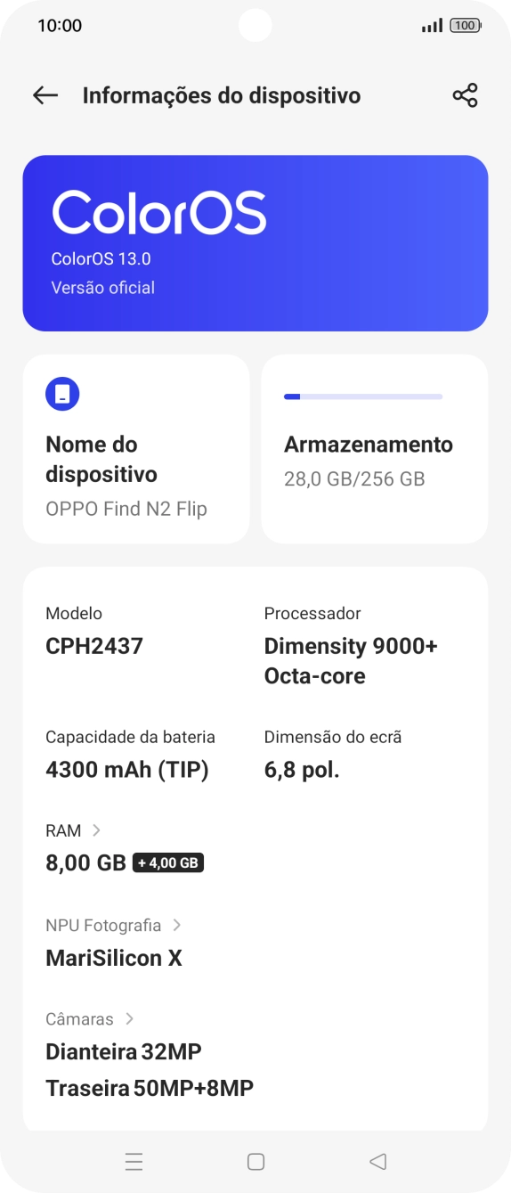 Prima o primeiro campo. Se existir uma nova versão de software disponível, será agora indicado no ecrã. Siga as indicações no ecrã para atualizar o software do telefone.