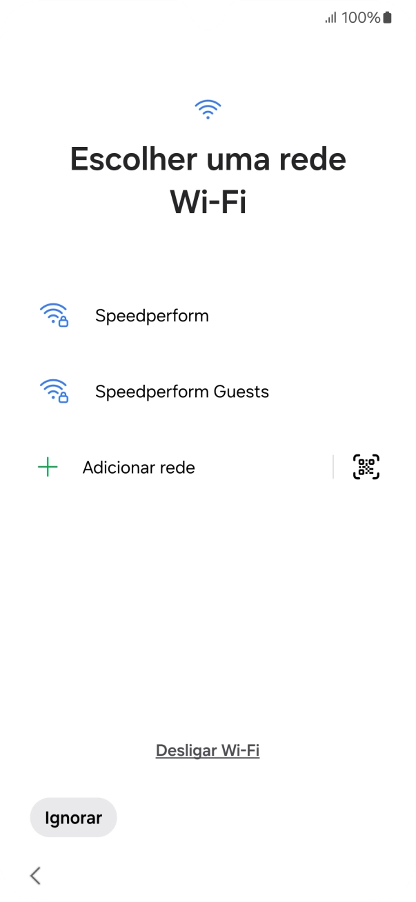Prima a rede Wi-Fi pretendida.