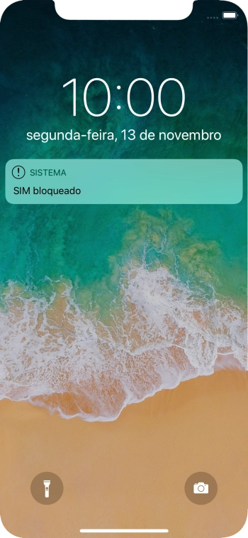 Deslize o dedo para cima a partir da base do ecrã.