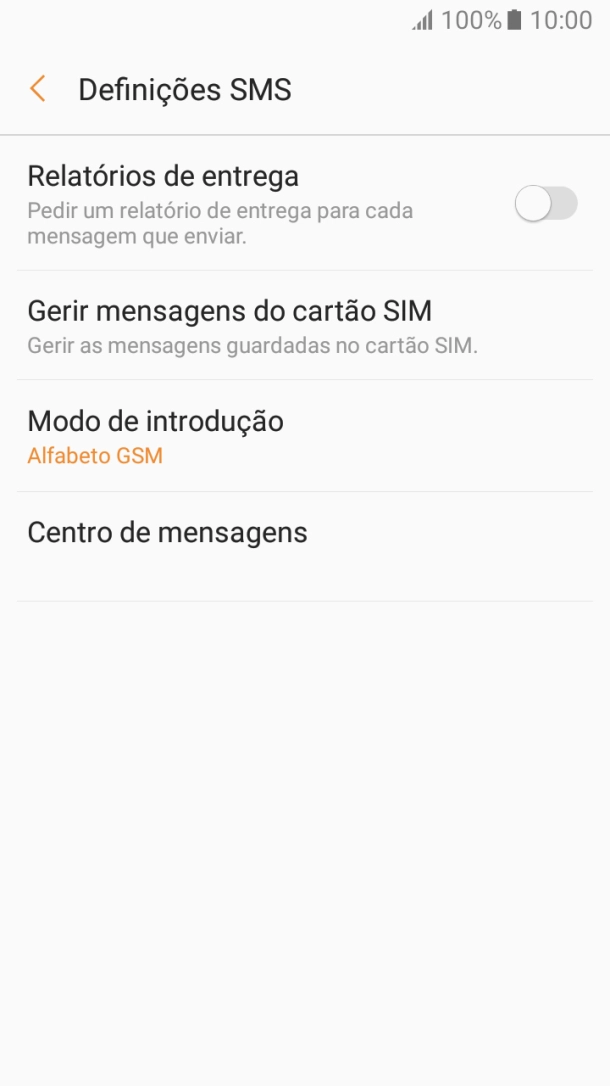 Prima Centro de mensagens.