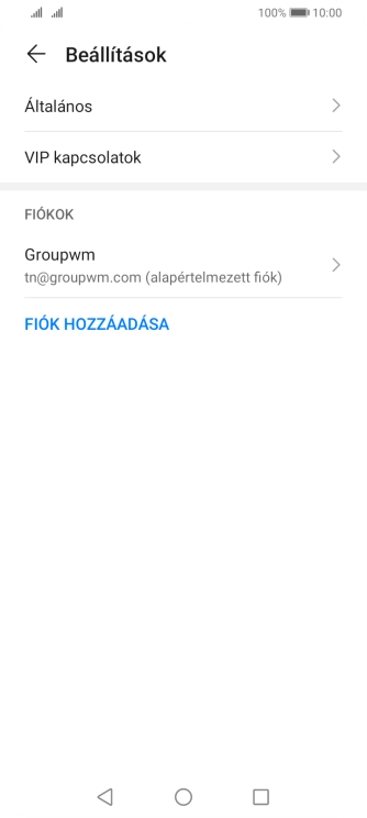 Kattints a kívánt fiókra.