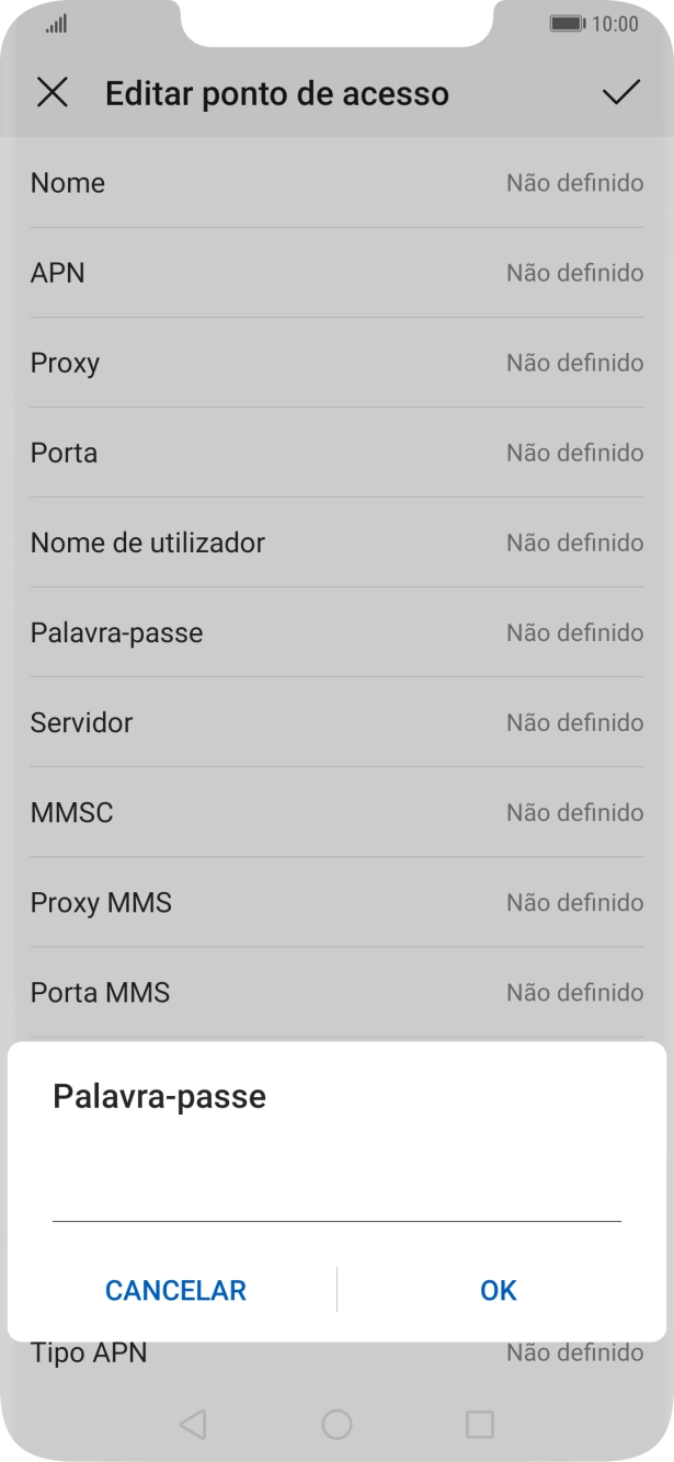 Introduza vodafone e prima OK.