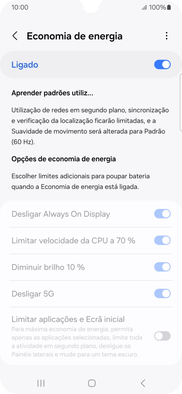 Prima a tecla de início para terminar e voltar ao ecrã inicial.