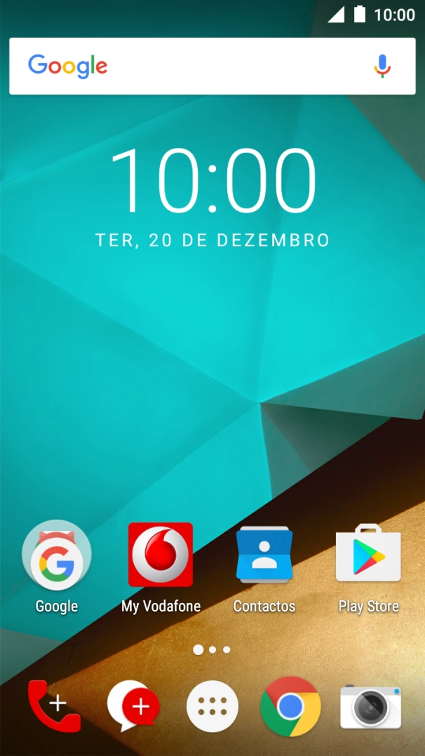 Deslize dois dedos sobre o ecrã de cima para baixo a partir do topo do ecrã.