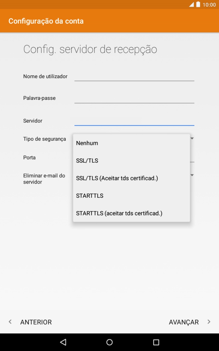 Prima Nenhum para desativar a função.