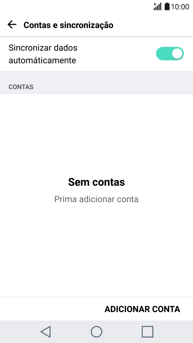 Prima ADICIONAR CONTA.