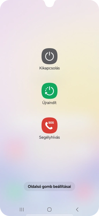 Válaszd a Kikapcsolás lehetőséget.