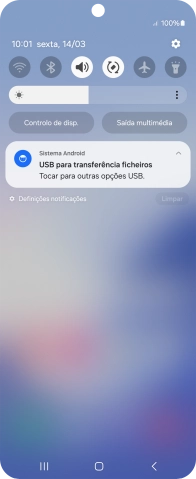 Prima Tocar para outras opções USB..