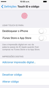 Prima Desativar código , e introduza o código de bloqueio.