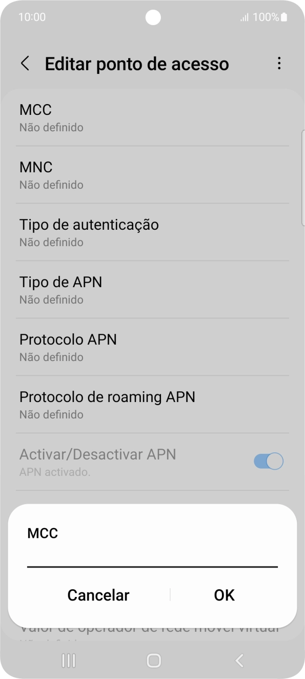 Introduza 268 e prima OK.