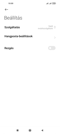 Válaszd a Hangposta-beállítások lehetőséget.