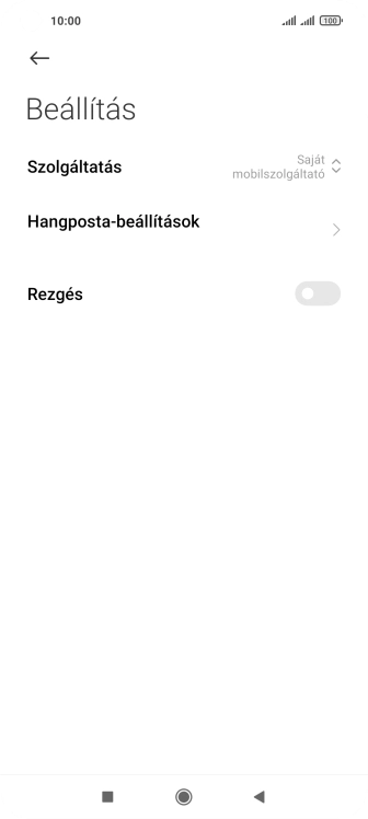 Válaszd a Hangposta-beállítások lehetőséget.
