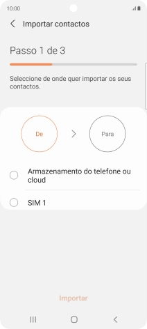 Prima o nome do cartão SIM.