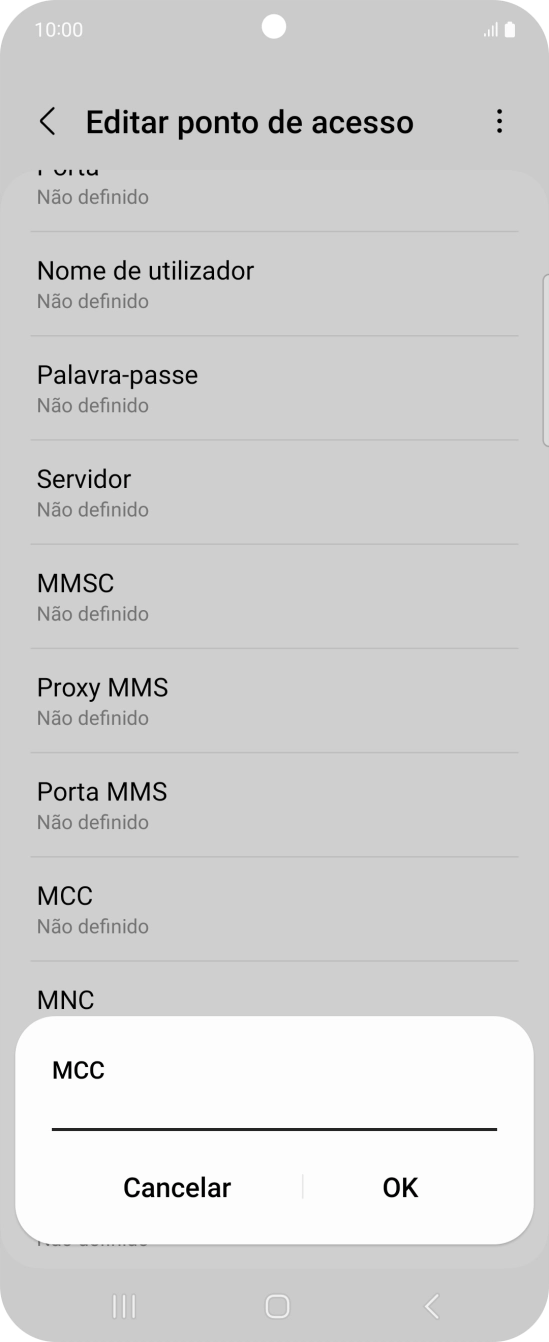 Introduza 268 e prima OK.