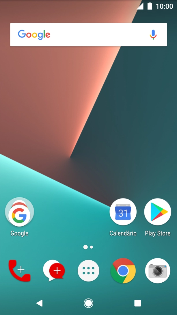 Deslize o dedo para baixo a partir do topo do ecrã.