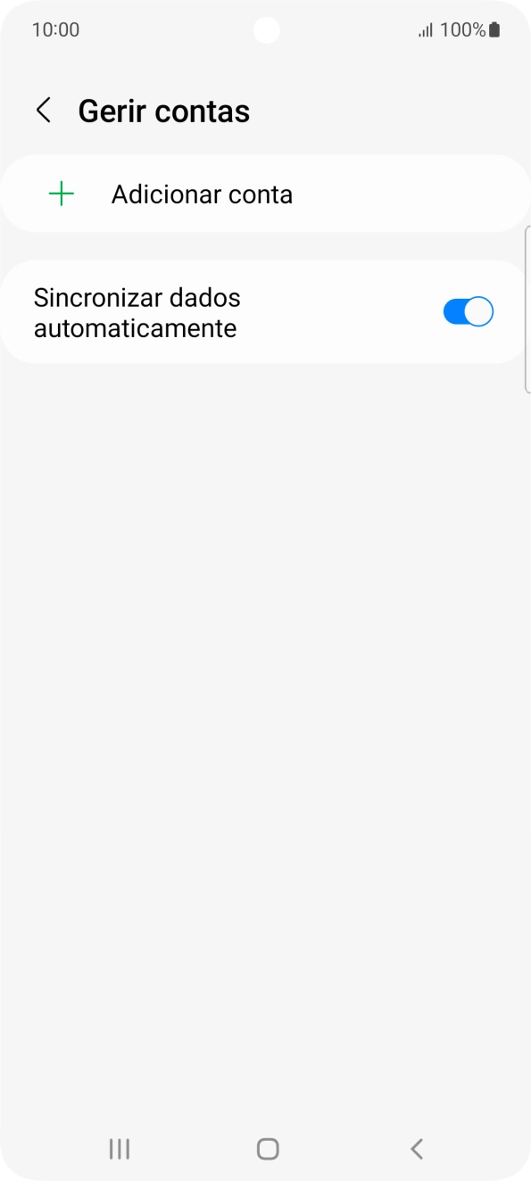 Prima Adicionar conta.