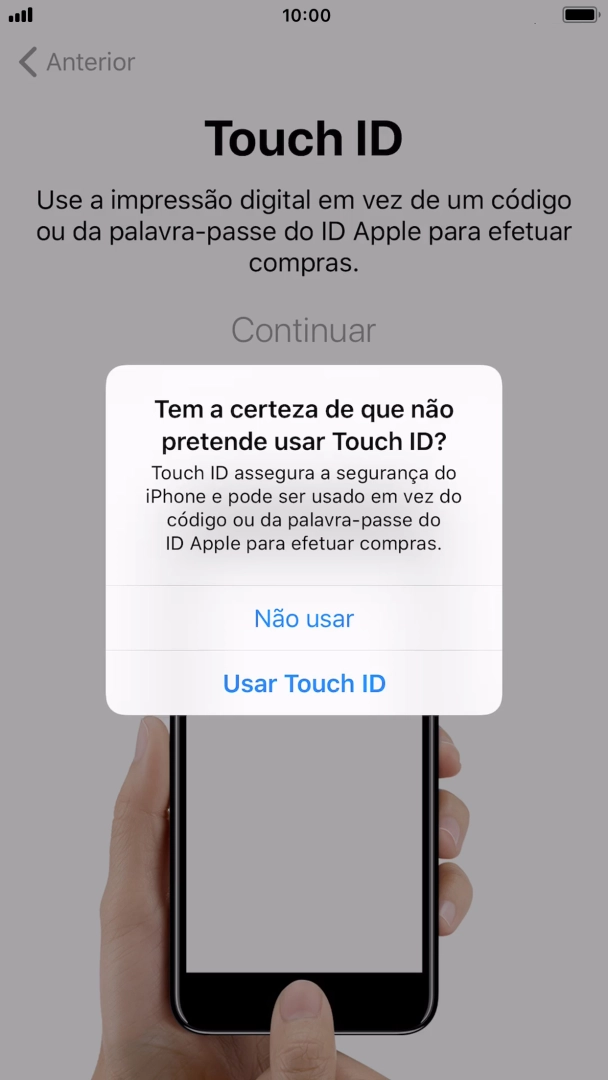 Se desativar a função, prima Não usar.