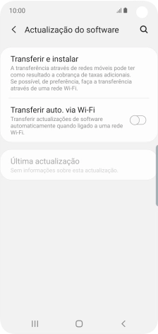 Prima Transferir e instalar. Se existir uma nova versão de software disponível, será agora indicado no ecrã. Siga as indicações no ecrã para atualizar o software do telefone.