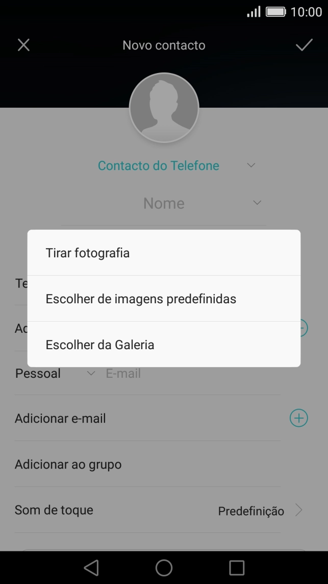 Prima Escolher de imagens predefinidas e vá até à pasta pretendida.