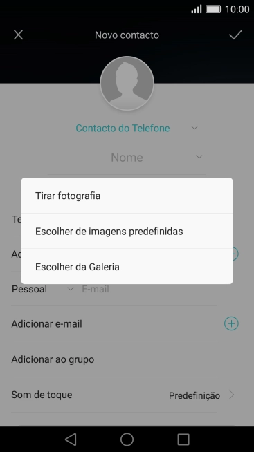 Prima Escolher de imagens predefinidas e vá até à pasta pretendida.