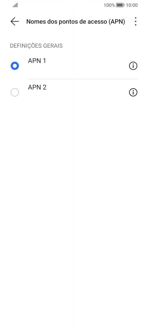 Prima o campo junto à ligação de dados para a ativar.