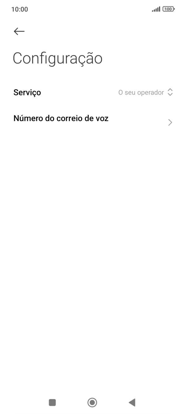 Prima Número do correio de voz.