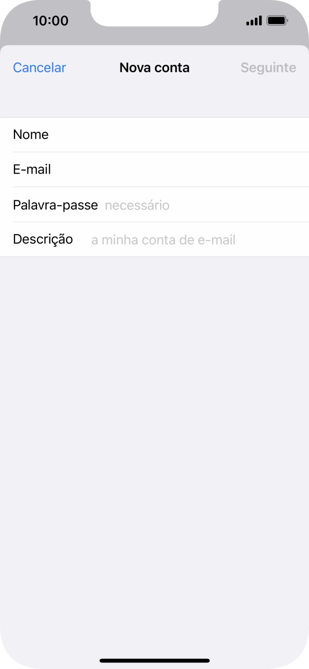 Prima Palavra-passe e introduza a password da sua conta de e-mail.