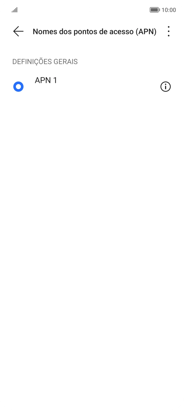 Prima o ícone de menu.