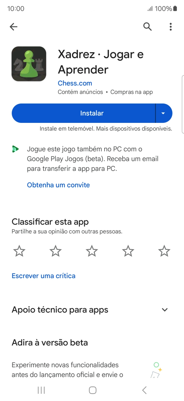 Prima a tecla de início para terminar e voltar ao ecrã inicial.