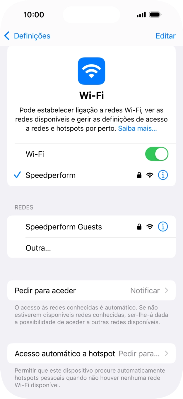 Para voltar ao ecrã inicial, deslize o dedo de baixo para cima a partir da base do ecrã.