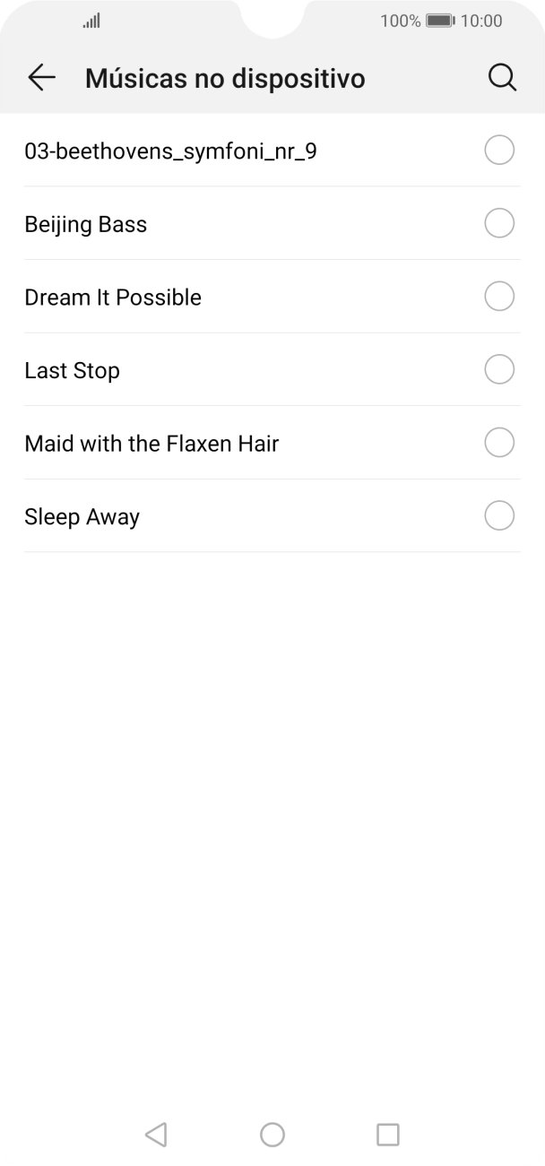 Prima os tons de toque pretendidos para os ouvir.