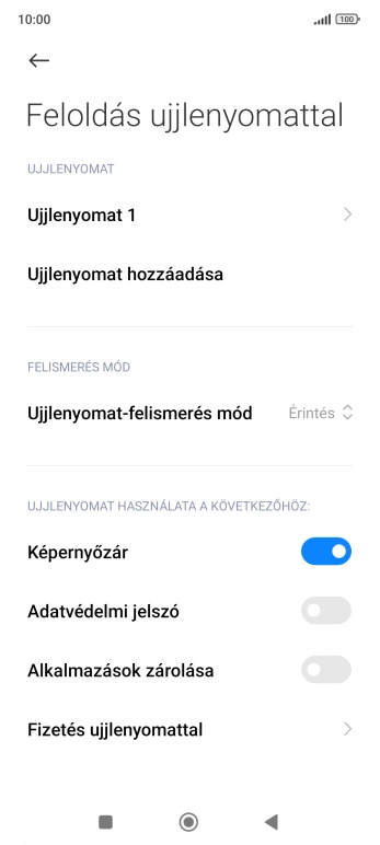 Kattints a kívánt beállítások melletti csúszkákra a funkciók be- vagy kikapcsolásához.