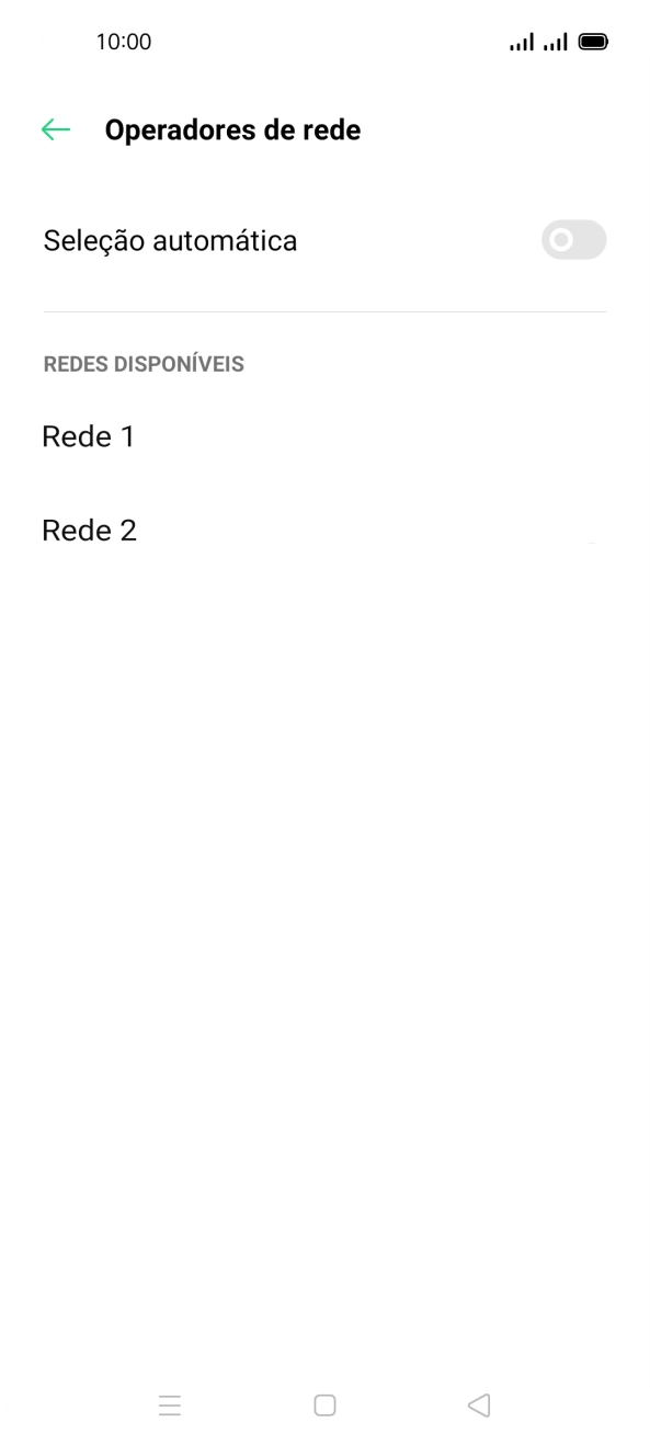 Prima a rede pretendida.