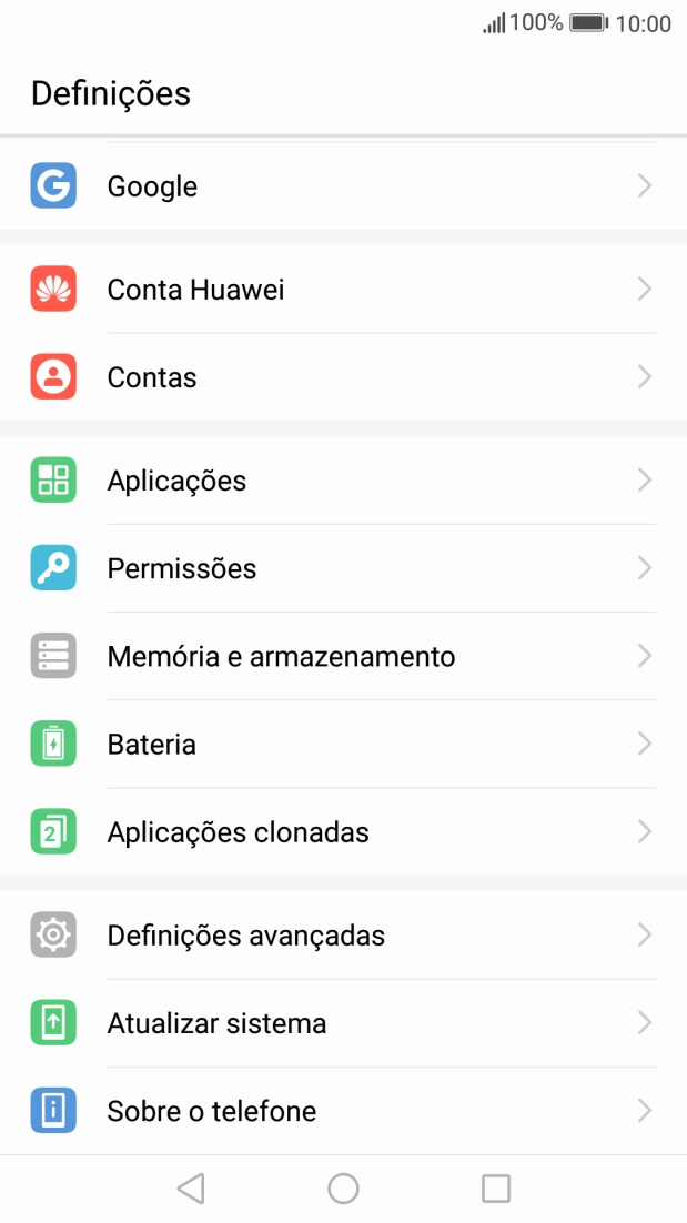 Prima Definições avançadas.
